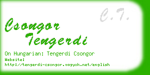 csongor tengerdi business card